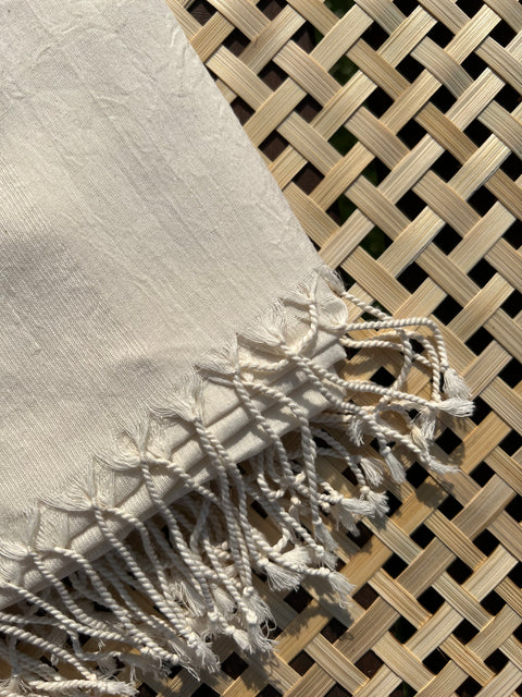 Handloom Woven Cotton Scarf - Beach