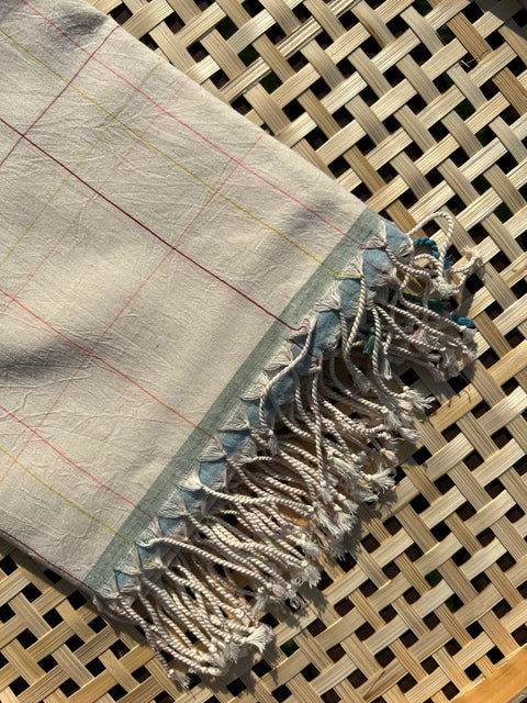Handloom Woven Cotton Scarf - Beach Colorito
